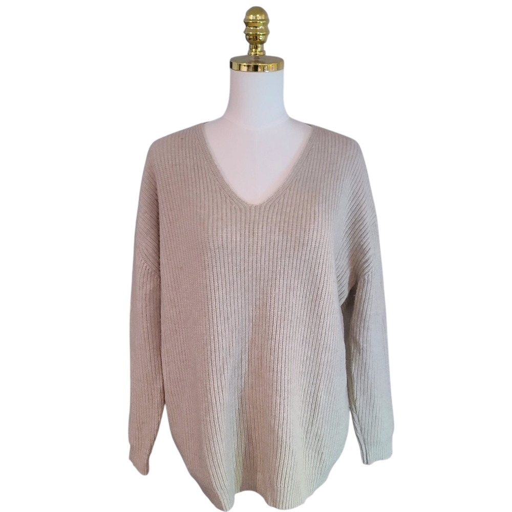 Jenni Kayne Wool Cashmere Cabin Sweater in Oatmeal Size S - Picture 2 of 7